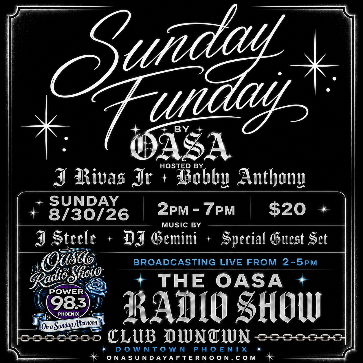 Sunday Funday by OASA (Live broadcast of the OASA RADIO SHOW)