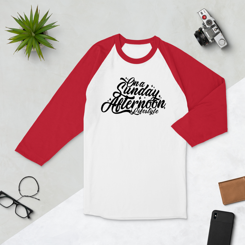 OG Script 3/4 sleeve raglan shirt